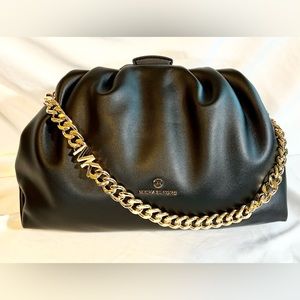 NEW Michael Kors Women's Black Nola Clutch Crossbody Bag